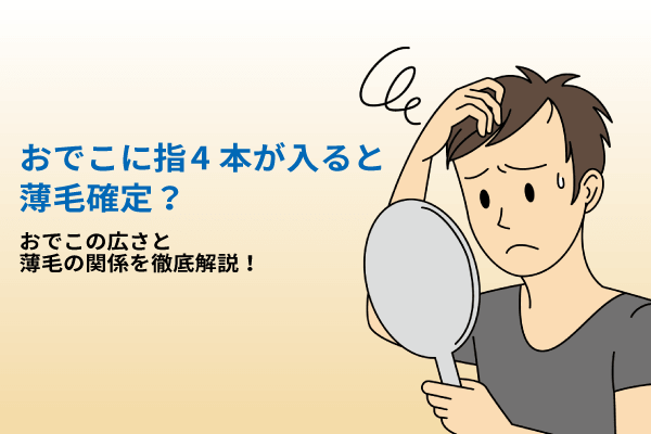 おでこに指4本が入ると薄毛確定？おでこの広さと薄毛の関係を徹底解説！